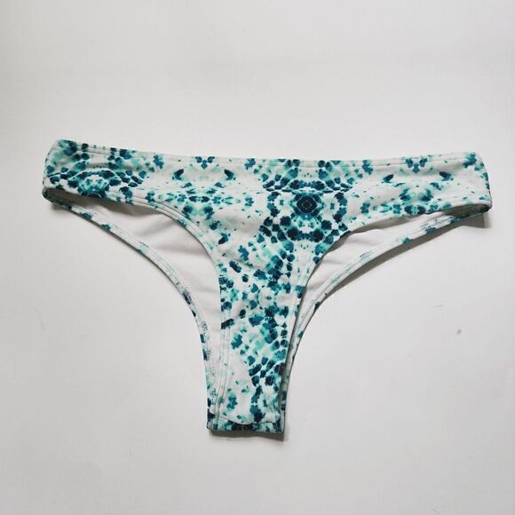 Hollister Swim Blue & White Tie Dye Bikini Size 36B Top & Large Bottom - Picture 6 of 11